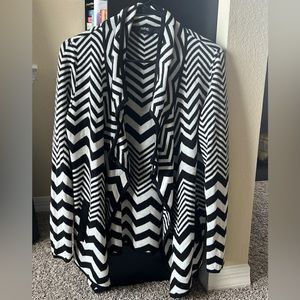 Black & Cream Cardigan